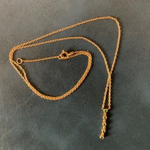Bezel emerald necklace